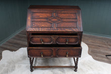 Load image into Gallery viewer, English Oak Barley Twist Fallfront Desk c.1900
