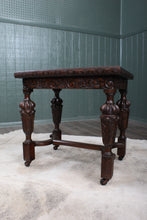 Load image into Gallery viewer, English Carved Oak Coffee Table c.1920