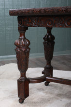 Load image into Gallery viewer, English Carved Oak Coffee Table c.1920
