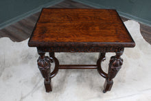 Load image into Gallery viewer, English Carved Oak Coffee Table c.1920