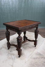 Load image into Gallery viewer, English Carved Oak Coffee Table c.1920