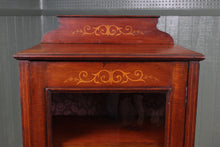 Load image into Gallery viewer, Petite Inlaid English Walnut Display Cabinet c.1900