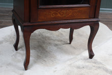 Load image into Gallery viewer, Petite Inlaid English Walnut Display Cabinet c.1900