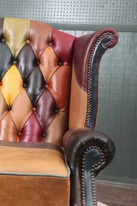 English Leather Wingback Handmade in Northern England