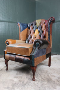 English Leather Wingback Handmade in Northern England