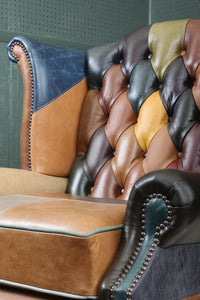 English Leather Wingback Handmade in Northern England