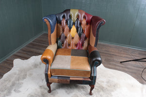 English Leather Wingback Handmade in Northern England