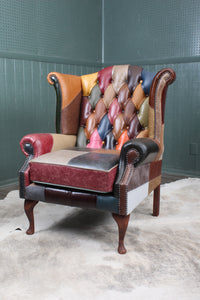 English Leather Wingback Handmade in Northern England
