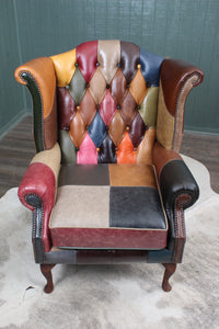 English Leather Wingback Handmade in Northern England