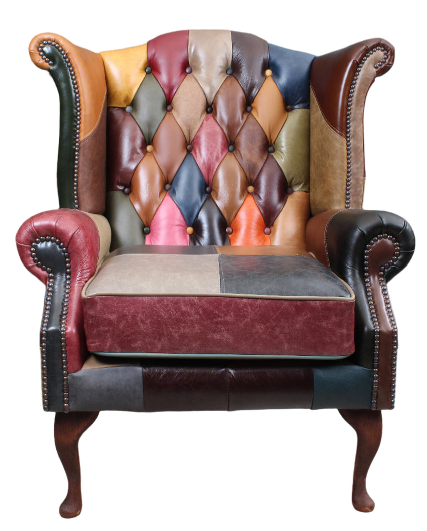 English Leather Wingback Handmade in Northern England