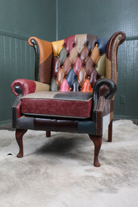 English Leather Wingback Handmade in Northern England