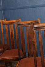 Load image into Gallery viewer, Set of 4 English Oak Pub Chairs c.1940