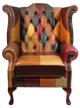 Load image into Gallery viewer, English Leather Chesterfield Wingback Chair