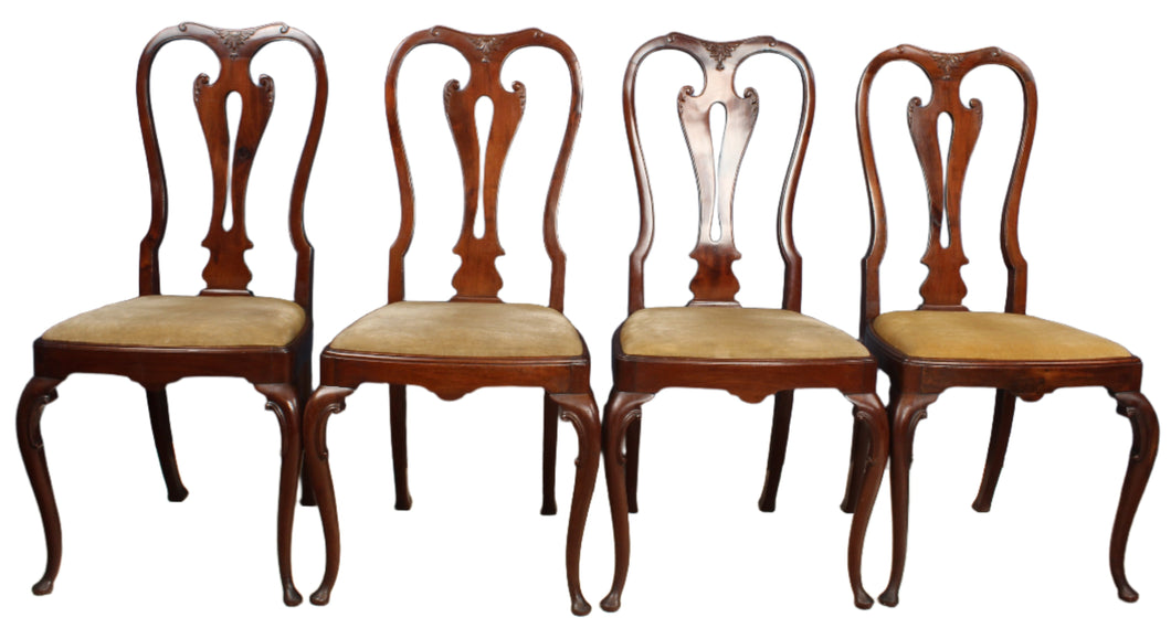 Set of 4 English Mahogany Chairs c.1920