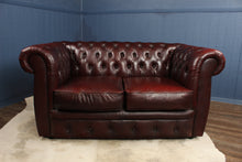 Load image into Gallery viewer, English Leather Chesterfield Sofa