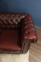 Load image into Gallery viewer, English Leather Chesterfield Sofa