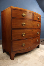 Load image into Gallery viewer, English Mahogany Bowfront Chest c.1830