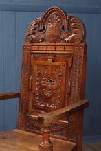 Load image into Gallery viewer, English Oak Hall Chair c.1900