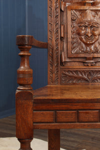 English Oak Hall Chair c.1900