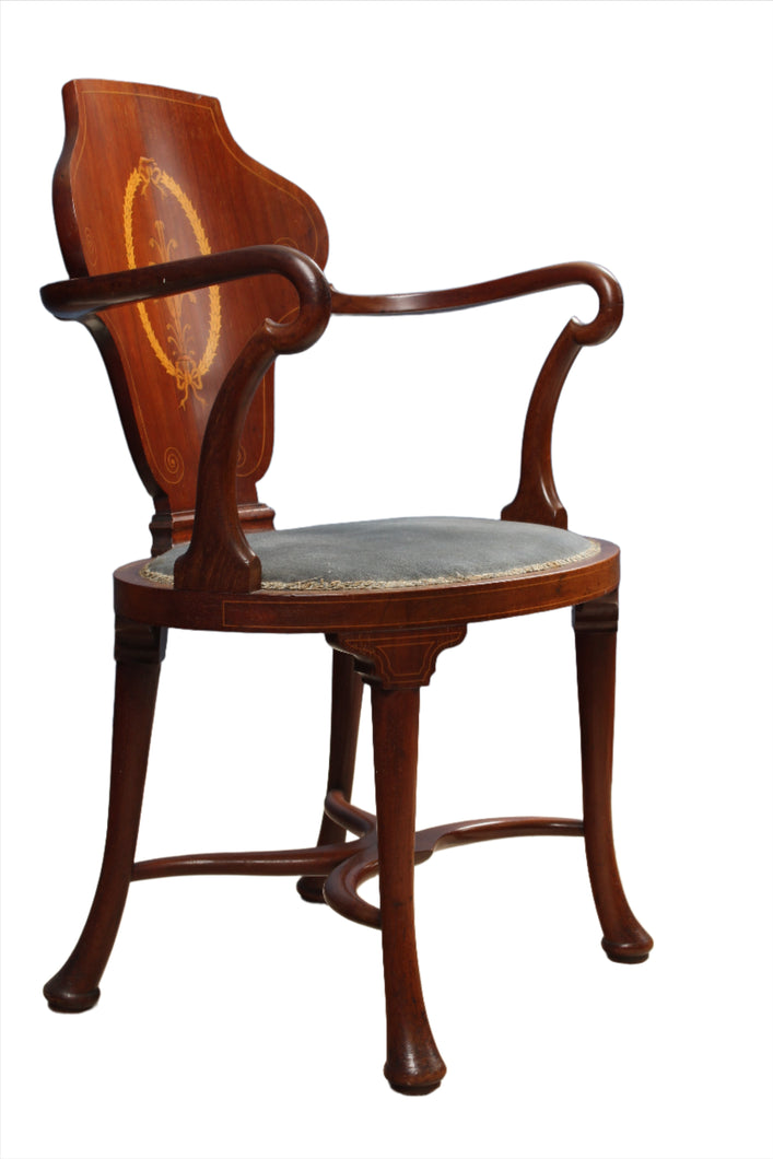 English Inlaid Chair c.1900