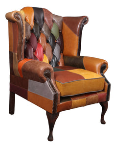 English Leather Wingback Handmade in Northern England