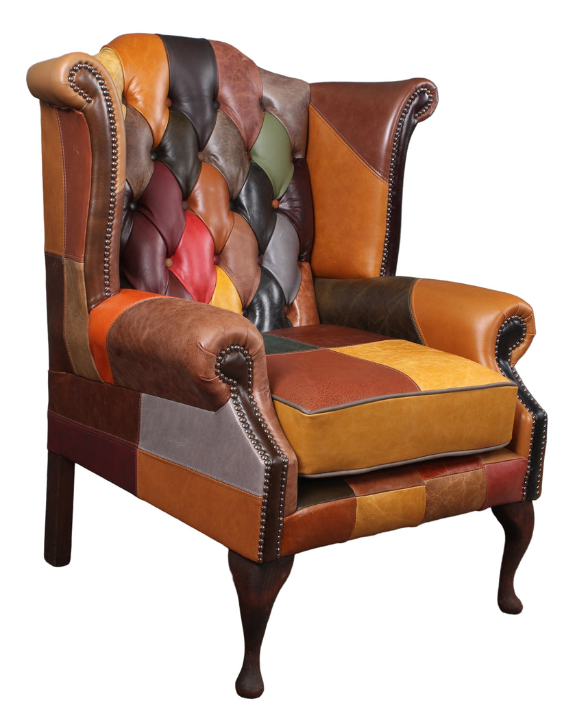 English Leather Wingback Handmade in Northern England