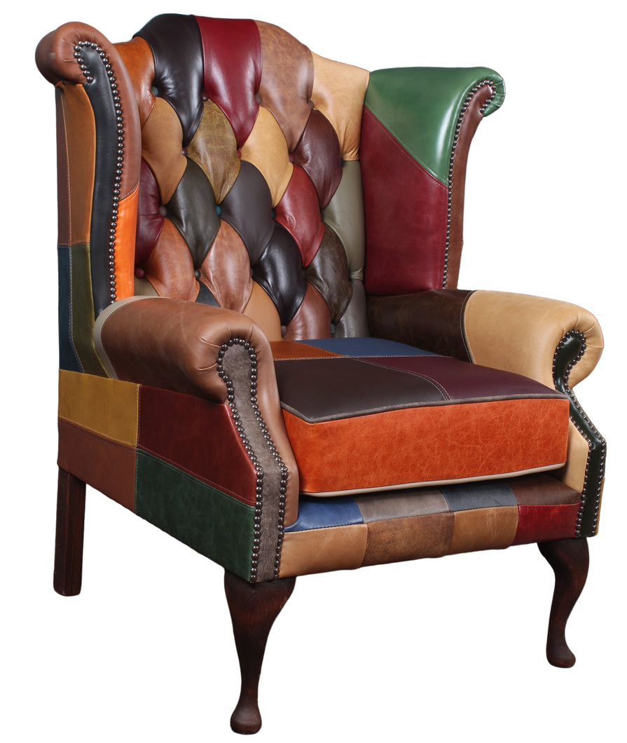English Leather Wingback Handmade in Northern England