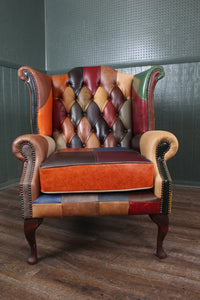 English Leather Wingback Handmade in Northern England