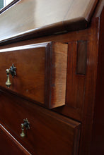 Load image into Gallery viewer, English Mahogany Leaded Glass Bureau Bookcase c.1900