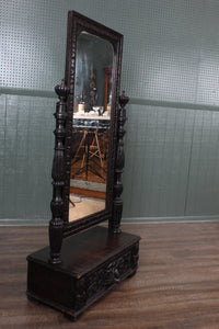 Carved Oak French Cheval c.1880