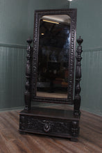 Load image into Gallery viewer, Carved Oak French Cheval c.1880