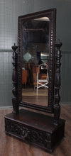 Load image into Gallery viewer, Carved Oak French Cheval c.1880