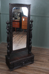 Carved Oak French Cheval c.1880