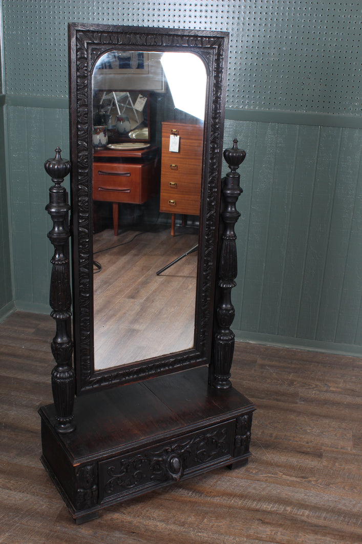 Carved Oak French Cheval c.1880