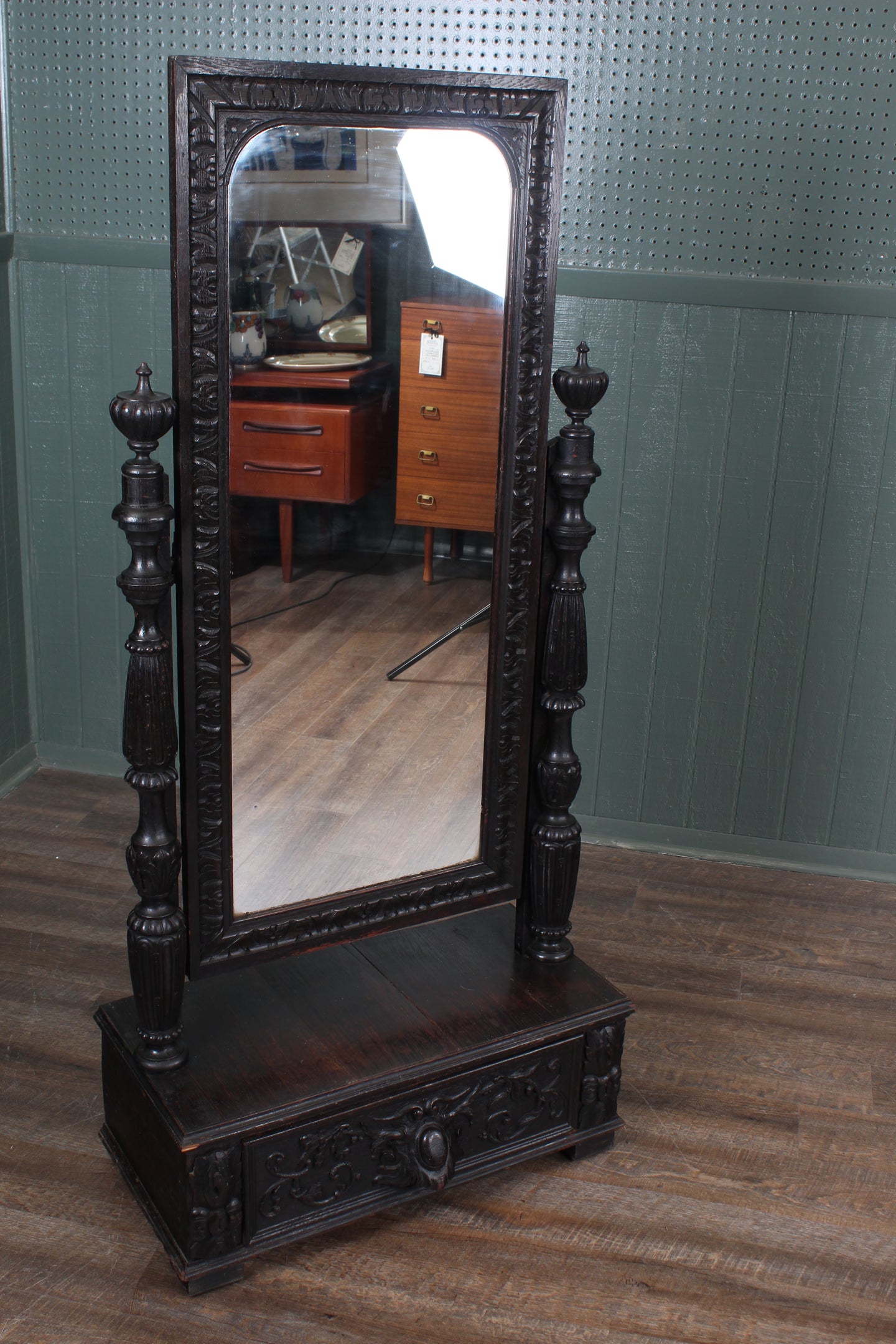 Carved Oak French Cheval c.1880