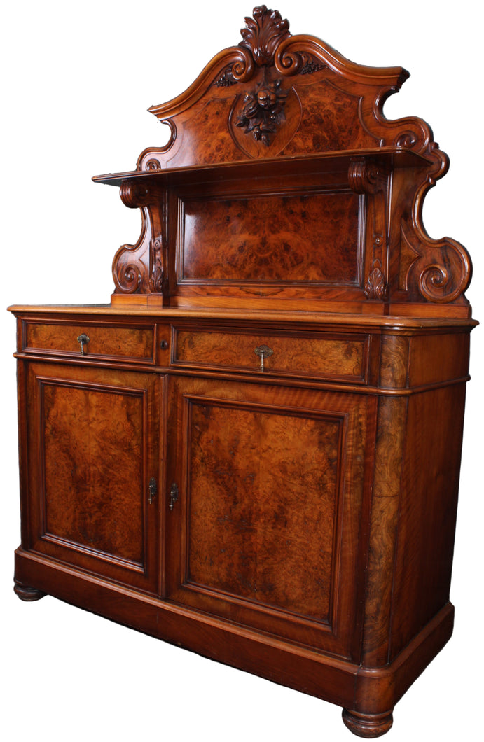 Stunning Burl Walnut Server c.1870