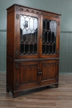 Load image into Gallery viewer, English Oak Linenfold Bookcase