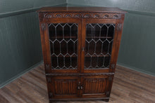 Load image into Gallery viewer, English Oak Linenfold Bookcase