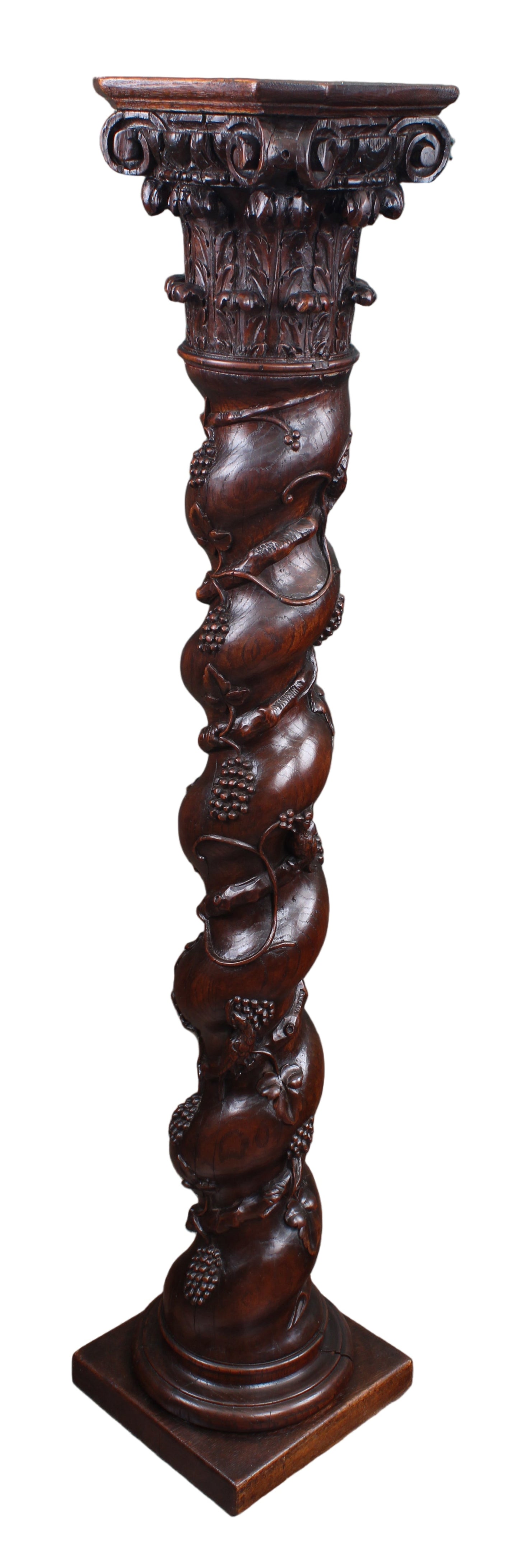A Stunning 19th Century English Handcarved Column