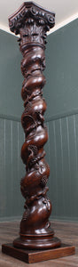 A Stunning 19th Century English Handcarved Column