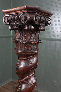 A Stunning 19th Century English Handcarved Column