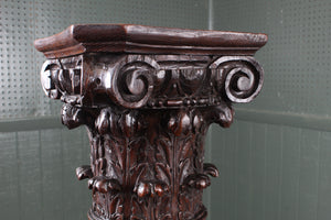 A Stunning 19th Century English Handcarved Column