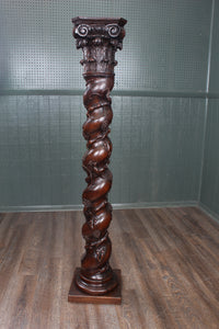 A Stunning 19th Century English Handcarved Column