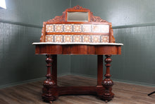 Load image into Gallery viewer, English Tile Back Victorian Washstand c.1890