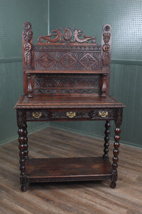 English Carved Oak Server c.1880