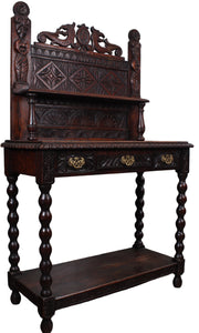 English Carved Oak Server c.1880