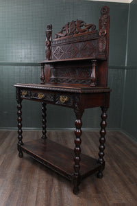 English Carved Oak Server c.1880