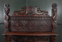 Load image into Gallery viewer, English Carved Oak Server c.1880