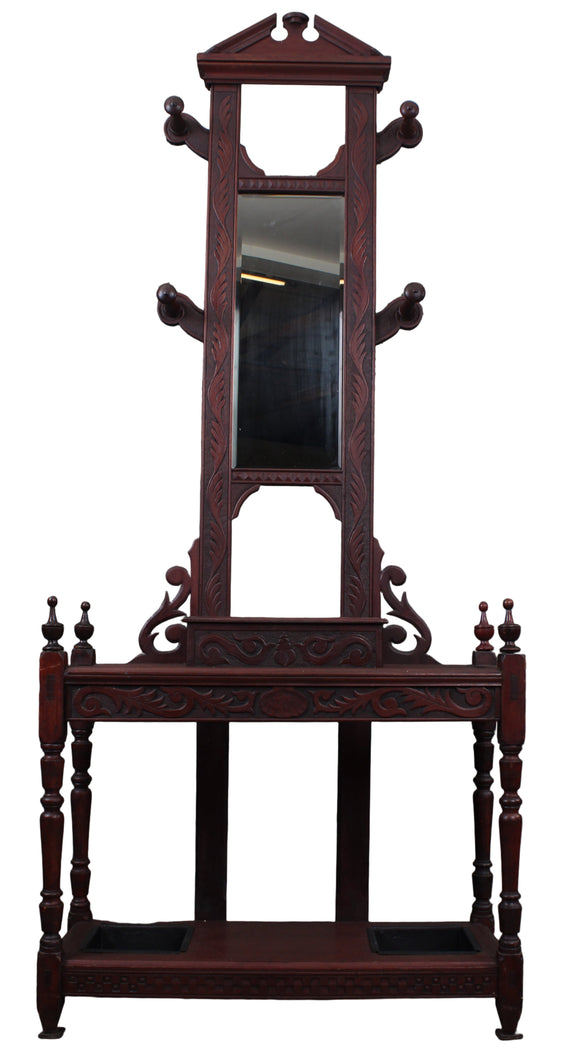 Carved French Mahogany Hallstand c.1900
