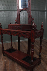 Carved French Mahogany Hallstand c.1900
